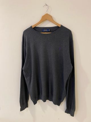 Polo Ralph Lauren Vintage Knit Sweater L Gris