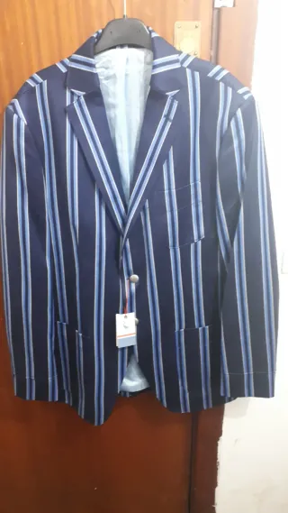 Americana El Ganso Rayas Azul y Blanco