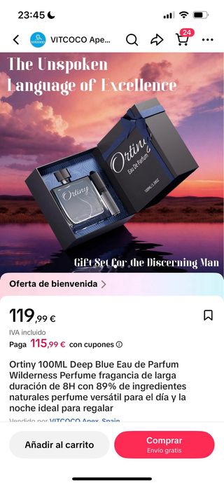 Perfume Ortiny Eau De Parfum 100ml