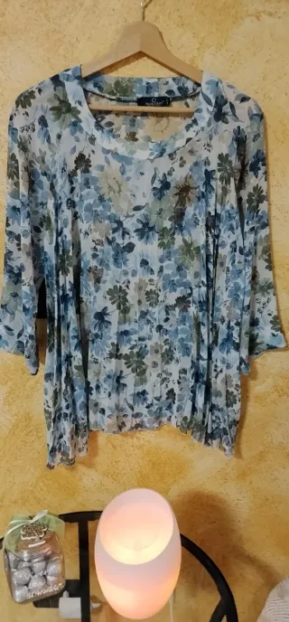 Blusa floreale BLUE JONY taglia unica