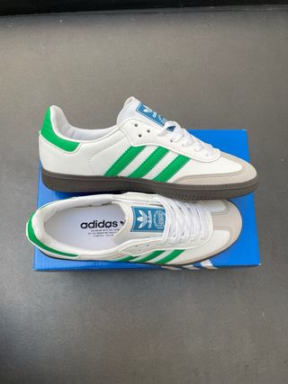 Zapatillas Adidas Samba OG Verdes y Blancas