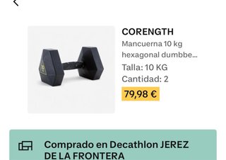 Juego Mancuernas 10 Kg (2 unidades) no envio