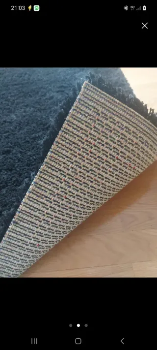 Alfombra negra  mullida !!! NUEVA!!