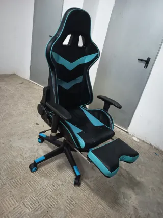 Silla Gamer Negra y Azul