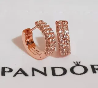 Pendientes aro con baño en oro