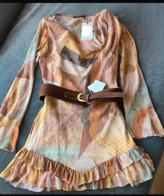 Vestido Zara Patchwork Talla S