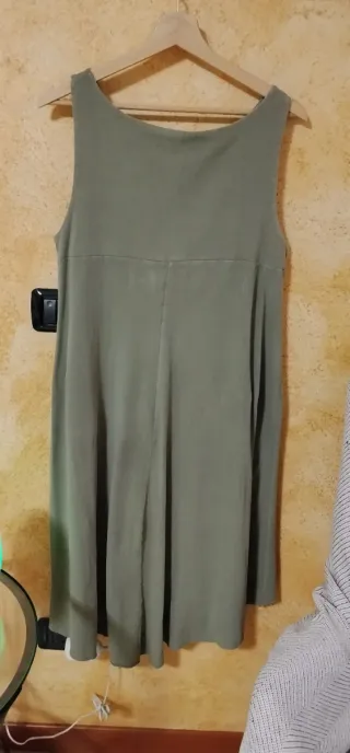 Vestito smanicato donna verde