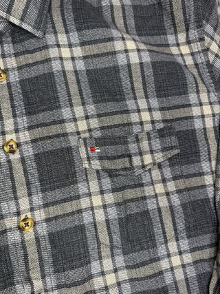 Camisa de cuadros azul y gris XXXL