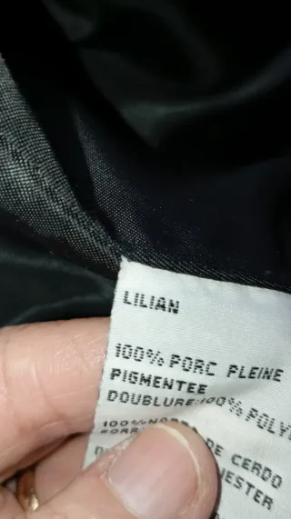 Cazadora de cuero negra mujer