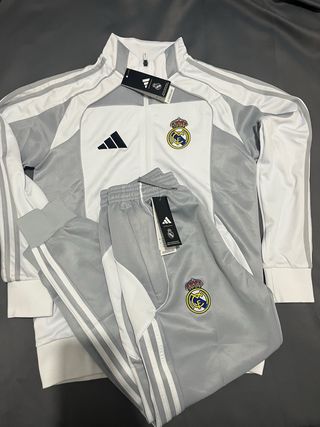 Conjunto Adidas Real Madrid Gris y Blanco