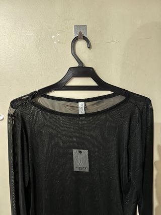 Blusa preta 10DAYS brilhante - Tamanho XL