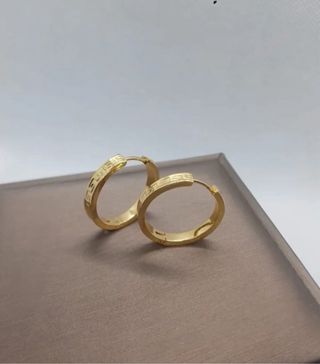 Aros chapado en oro 2 cm y medio
