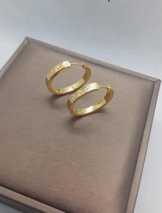 Aros chapado en oro 2 cm y medio