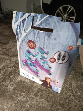 Patines 4 ruedas morados y turquesa