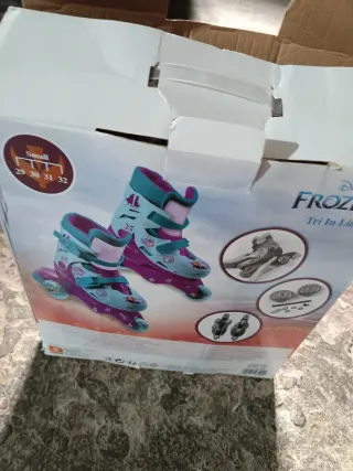 Patines 4 ruedas morados y turquesa