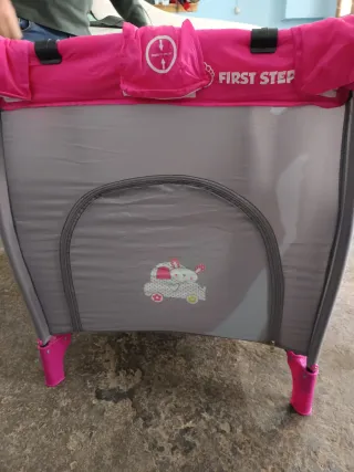 Cuna de viaje First Step rosa