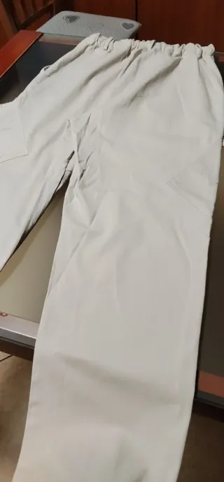 Pantaloni ampi donna beige