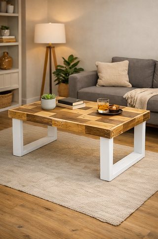 Mesa de centro hecha con palets