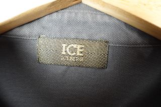 Polo Ice Iceberg gris logo bordado manga larga