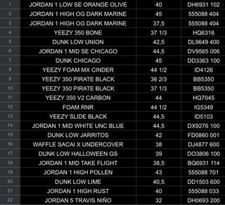 Lote Zapatillas deportivas