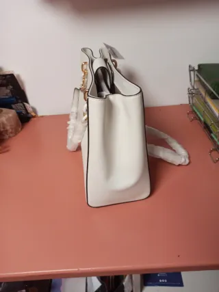 Bolso Michael Kors Blanco y Dorado