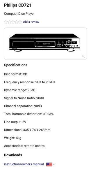 Reproductor CD Philips + mando a distancia