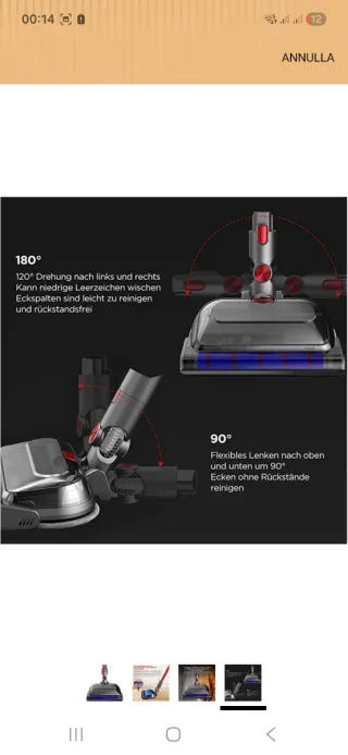 Spazzola lavapavimenti compatibile Dyson