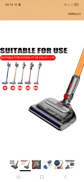 Spazzola lavapavimenti compatibile Dyson