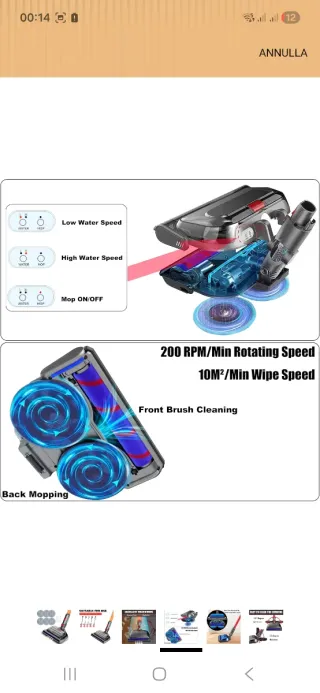 Spazzola lavapavimenti compatibile Dyson