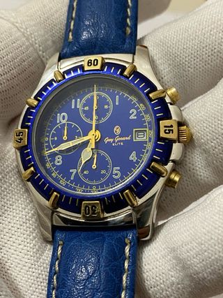 Orologio Guy Gosard Cronografo Blu/Oro