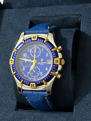 Orologio Guy Gosard Cronografo Blu/Oro