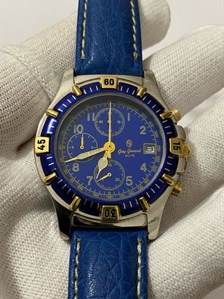 Orologio Guy Gosard Cronografo Blu/Oro