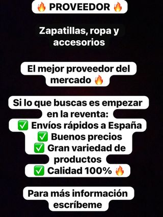 Proveedor Zapatillas, Ropa y Accesorios