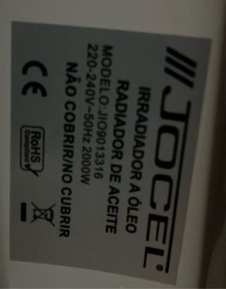 Radiador Eléctrico Jocel