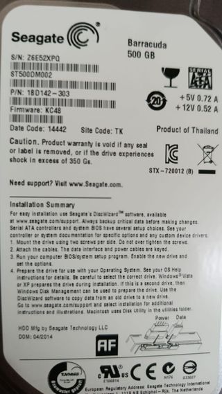 Disco Duro Seagate Barracuda 500GB