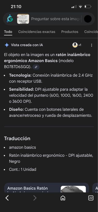 Ratón Inalámbrico Ergonómico Amazon Basics