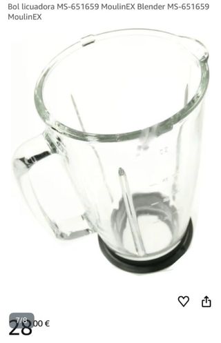 Vaso Cristal Licuadora Moulinex