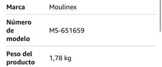 Vaso Cristal Licuadora Moulinex