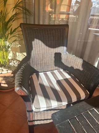 Conjunto Terraza Mimbre y Madera