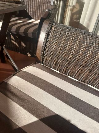 Conjunto Terraza Mimbre y Madera