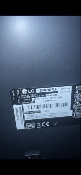 Televisor LG Negro 43"