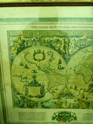 Quadro Mapa Mundo Antigo