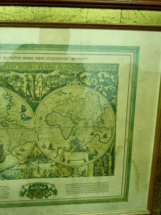 Quadro Mapa Mundo Antigo