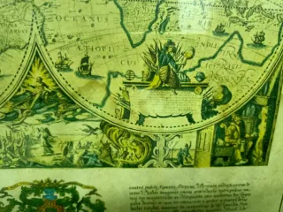 Quadro Mapa Mundo Antigo