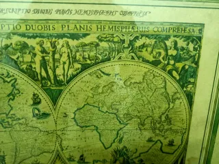 Quadro Mapa Mundo Antigo