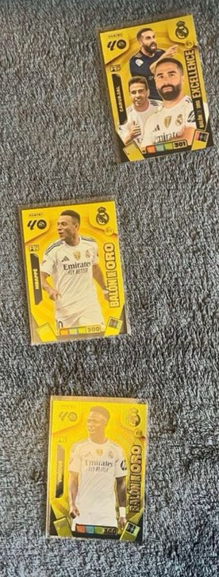 3 Cromos Real Madrid Balón de Oro adrenalyne