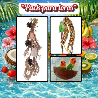Pack juguetes para agapornis/pájaros/periquitos