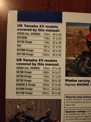 Haynes - Yamaha XV V-Twins Virago