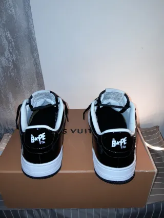 Sneakers A Bathing Ape Bape'sta Nero Bianco 43.5