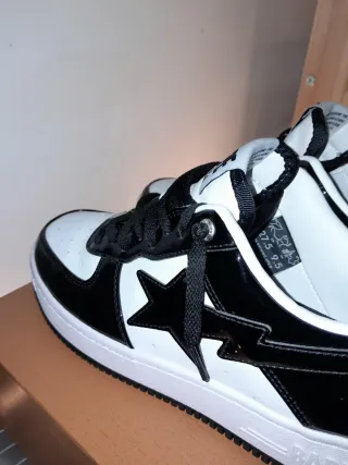Sneakers A Bathing Ape Bape'sta Nero Bianco 43.5